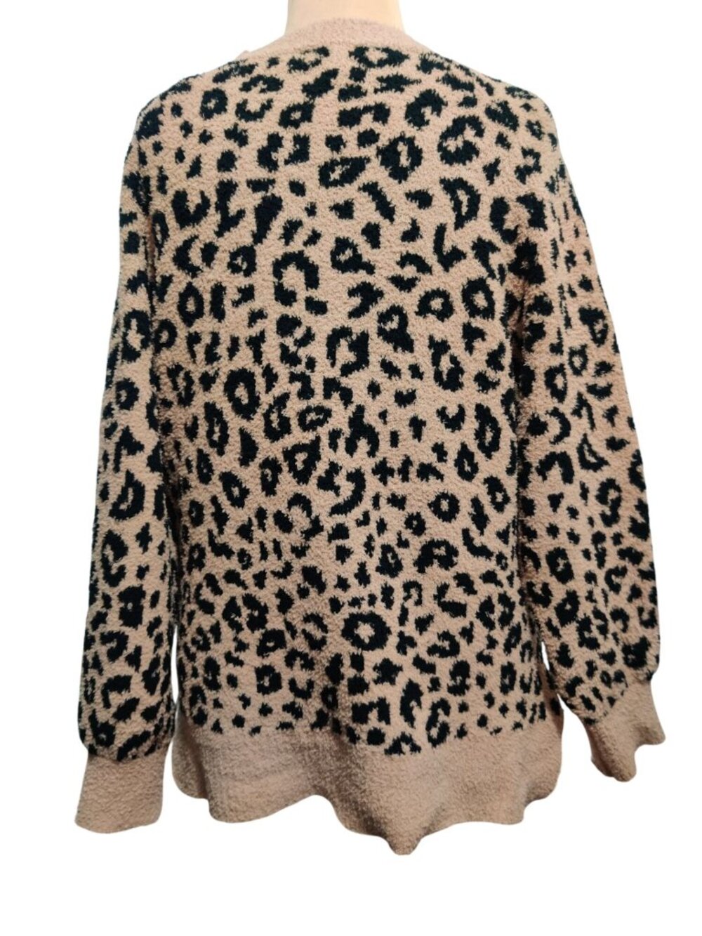 Joyspun Sweater Plus Size XL 16 18  Leopard Print Cozy Pullover Mob Wife Soft - Picture 5 of 12